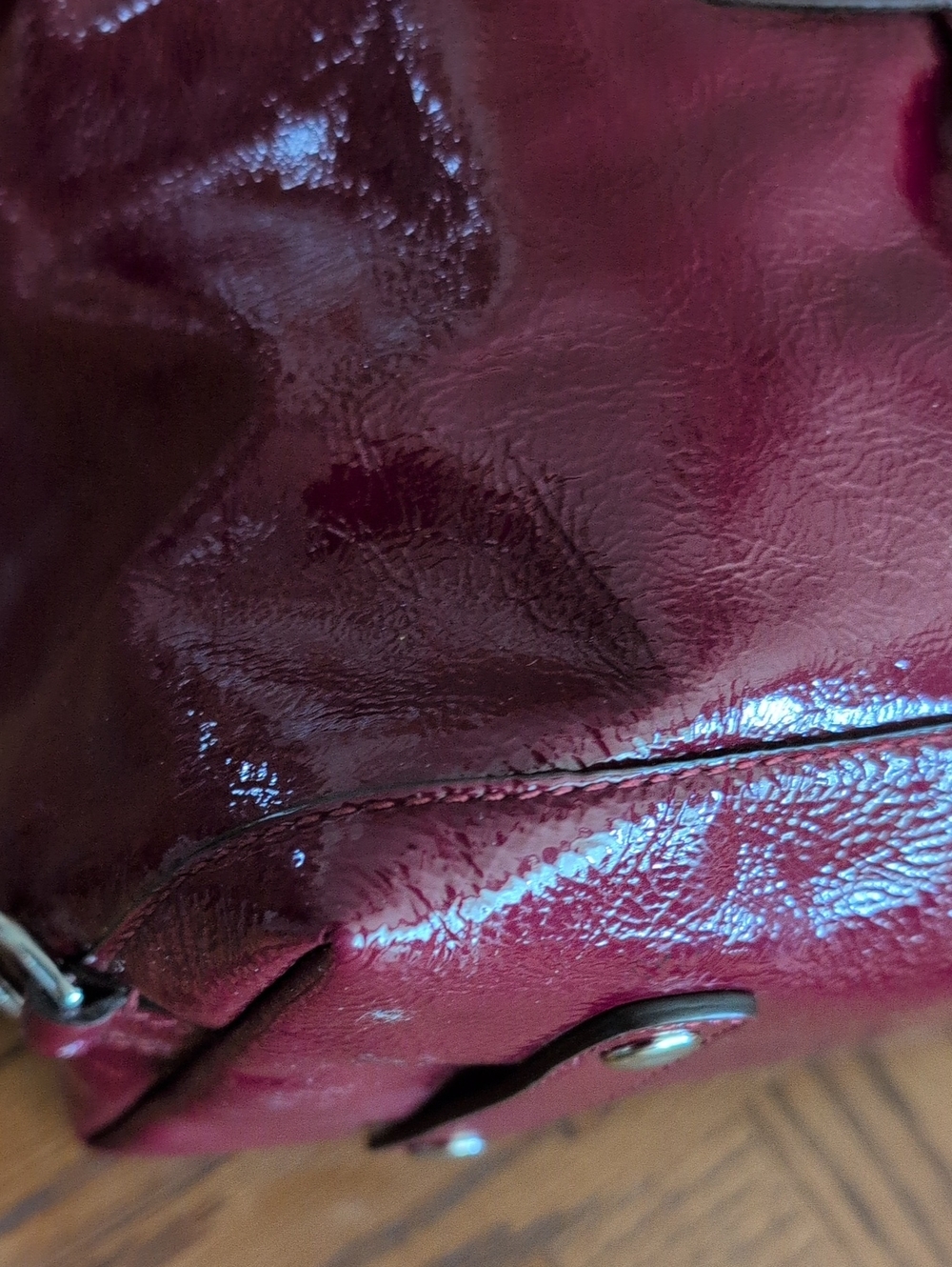 Coach Patent Leather Satchel in Deep Berry - Picture 8 of 11